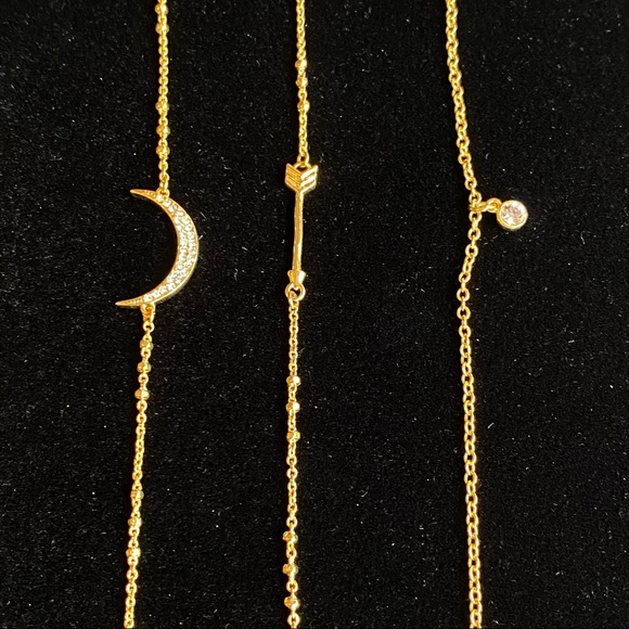 3 Bauble Bar Layering Necklaces: Moon, Arrow - Picture 6 of 7